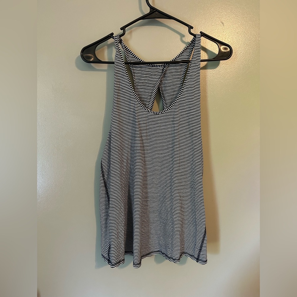 Lululemon striped split back tank top size small
